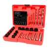 Pexwo 26-Piece Multi-size Bolt Extractor Set, Spiral Screw Extractor, Bolt