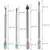 4pcs Stainless Steel Nail Cuticle Pusher Cuticle Trimmer Remover Set