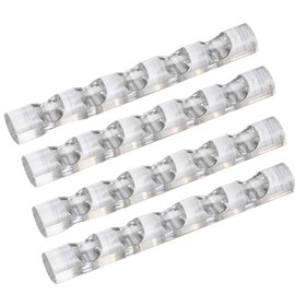 Cawhui 4Pcs Nail Art Acrylic Brush Holder - Simple Transparent Stand, Brush Rest for 5 Nail Pens, Gel Nails Brushes & Tools, Stylish Useful Nail Supplies