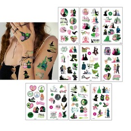 Witch Temporary Tattoos 80+ Pcs Birthday Witch Accessory, Kids Wizard Party Favor, Cute Musical DIY Activity (Multi02)