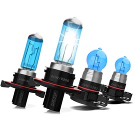 QIPEIZSP halogen headlight bulbs compatible with Lincoln Mark LT 2006 2007 2008 Headlight Bulbs Front Bulb Bright Light, 9008 High/Low Beam + 9145 Fog Light Bulbs, 4 Pack