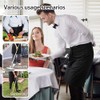 ROTANET Long Server Apron Black with 3 Pockets Bistro Half