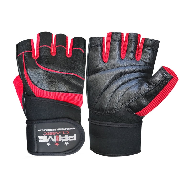 Fingerless gym fitness workout training weight lifting leather padded gloves