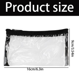 Ainiveiya 5-Pack 6 x 3.5-Inch Clear Waterproof Cosmetic Bags with Zipper - Small Makeup Pouches for Purse, Travel, and Bathroom Organization