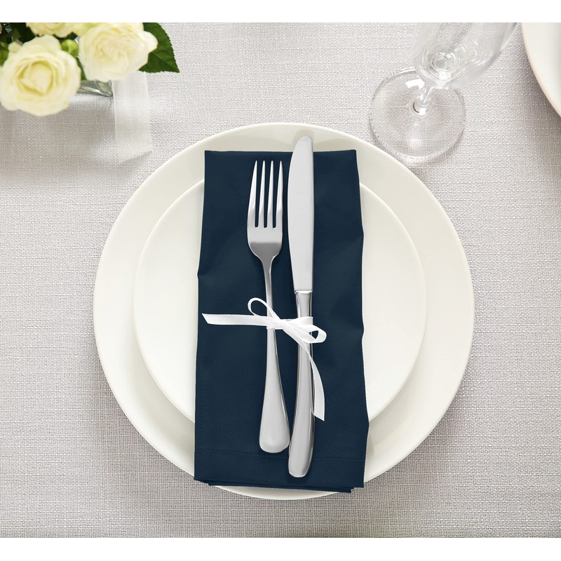 Utopia Kitchen Navy Blue Cloth Napkins [12 Pack, 18x18 Inch]