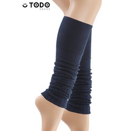 TODO Cotton Women's Leg Warmers - leggings for everyday, dance, sports (Navy)