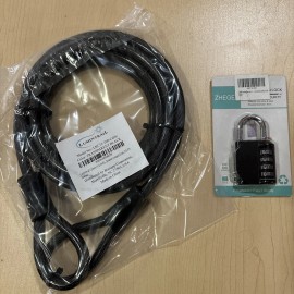 Lumintrail 12mm 1/2 inch Heavy-Duty Security Cable Vinyl 10-FT with FREE Lock