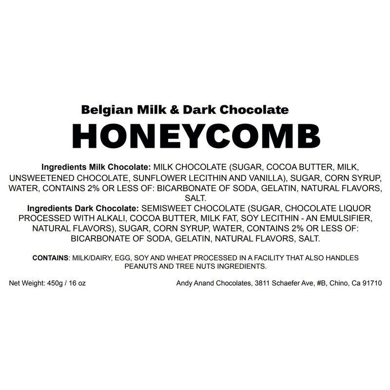 Andy Anand Belgian Milk & Dark Chocolate Honeycomb Sponge 1