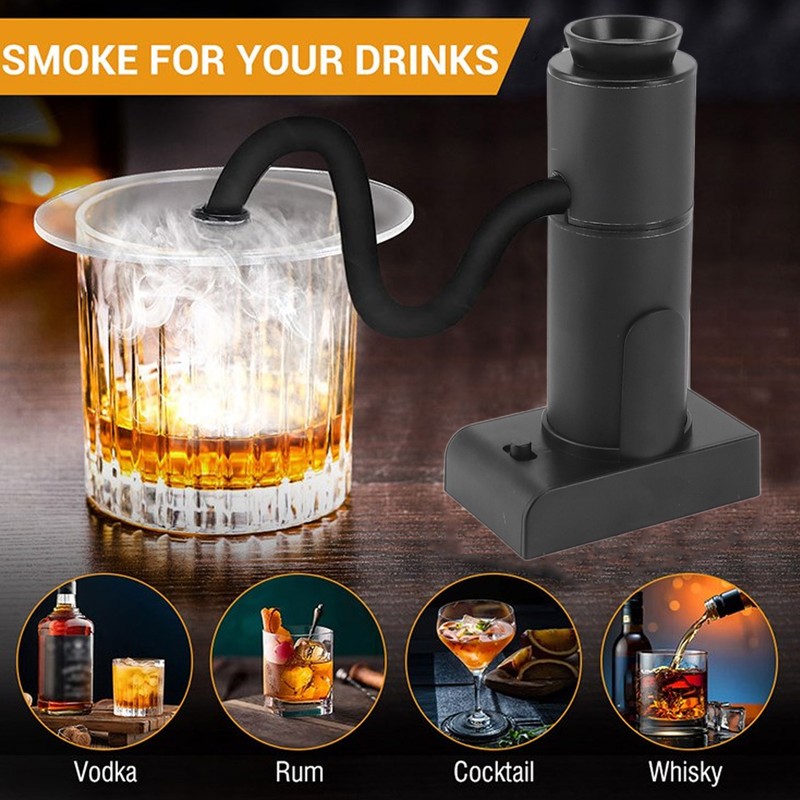 Food Smoker Handheld Portable Wood Cocktail Steak Salmon Smoke Infuser