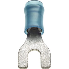 M3 Spade Crimp Terminal, Pack of 10 - Yellow, 12-10 AWG, 3.5mm - Heat Shrink Fork Connectors, Tinned Copper Connectors, Insulated U-Type Wire Terminals