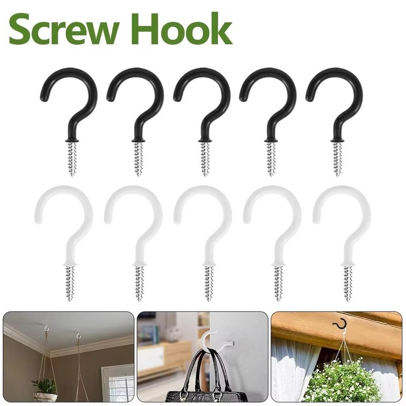 12 Pcs Screw Hook, Cup Ceiling Hooks,Heavy Duty Wall Mount