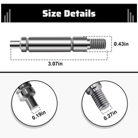 ZATUX W10359269 Dryer Drum Roller Axle Shaft (Right Side) Compatible with Whirl-pool Dryers Replaces AP6020386, 1878660, PS11753705, 339489, 3399507, 4319304, K34-908