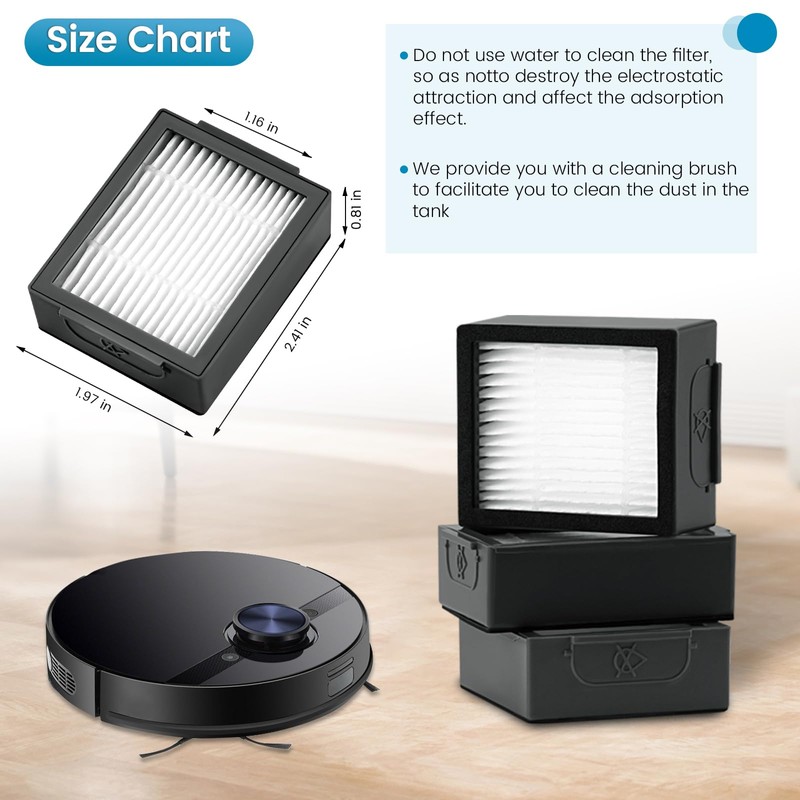 6 Pack Roomba Filters Fit for i-Robot Roomba I J