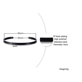 PAURO Men's Women's Stainless Steel Opening Simple Bracelet for Unisex, Metal