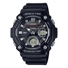 Casio Watch AEQ-120W-1AVEF, black, Stripes