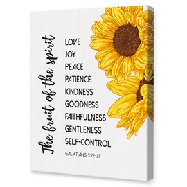 LISTNGBO Galatians 5:22-23 The Fruit of The Spirit Wall Art Canvas,Bible Verse Christian Canvas Painting Wall Decor for Christian Home Office Bedroom