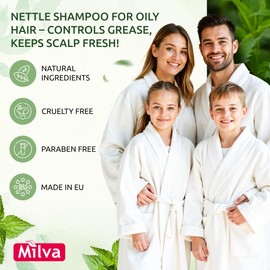 Nettle Shampoo – Helps Regulate Sebum Production, Reduce Dandruff & Ease Scalp Irritation - For Strong, Healthy Hair- 200ml