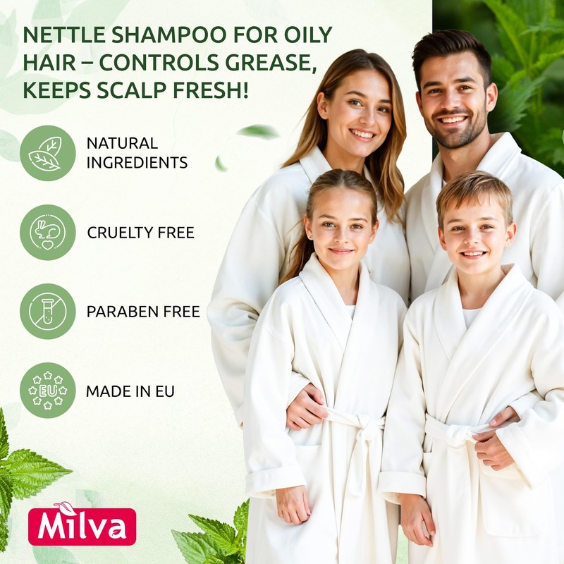 Nettle Shampoo – Helps Regulate Sebum Production, Reduce Dandruff &