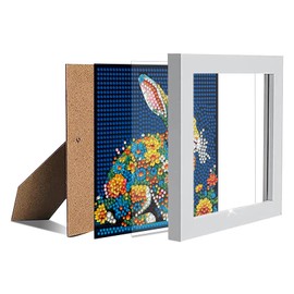 Qiukoo Diamond Painting Children's Set from 4 5 6 7 8 9 10 - Diamond Painting Pictures Rabbit Animal - Gift Girls 4-10 Years - Suitable for Festivals Gifts Easter DIY Activities Decoration