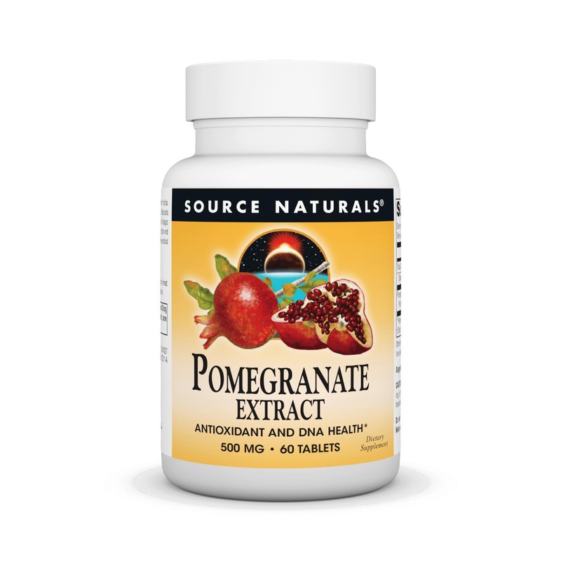 Source Naturals Pomegranate Extract 500mg Complete Whole Fruit Ellagic Acid