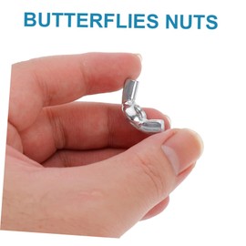 Wing Thumb Nuts 50pcs Wing Nuts Stainless Steel Butterfly Hand Tightening Nuts Bolt Wing Nuts Assortment Hardware Fasteners Wing Nut Screw M6Bolt Machine Nut for Equipment Furniture Decoration etc.