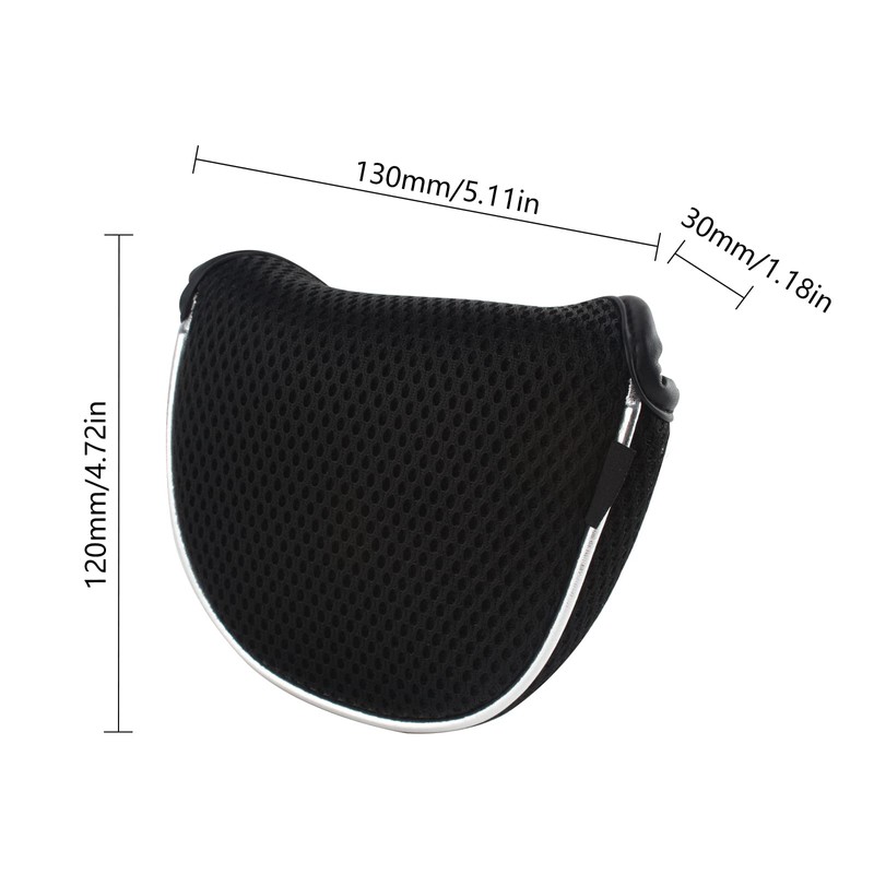 Andux Golf Putter Cover Half Round Mesh Putter Head Cover