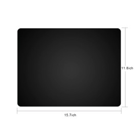 Silicone Placemats, Food-Grade Non-Slip Waterproof, Dining, Stain Resistant, Countertop Protector, Kitchen Counter Mat, Heat Resistant, Baking mat Dishwasher Safe (15.7x11.8Inch-4pack, Black)