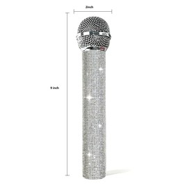 QIHPUSIEN Sparkly Fake Microphone Plastic for Halloween Party