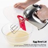 wdcfxy Silicone Mixing Bowl Splatter Guard, Modern Style, White, 12in,