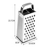 Stainless Steel Box Grater, Multifunctional 4 Sided Handheld Safe Vegetable