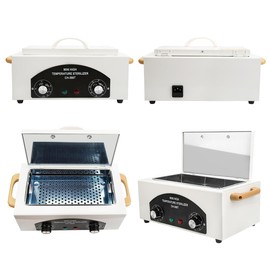 High Temperature Metal Tool Cleaning Box,122℉-428℉,2L Dry Heat Cleaning Cabinet with Stainless Tray Timer and Handle For Laboratories Hairdressing SPA Metal Tools Cleaning