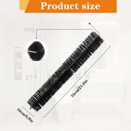 2 Pcs Septic Tank Brush Filter for 4 Inch Pipe, Flow Septic Tank Pipelines Ultra Fine Fiber Filter for Pipe Baffle Sewer, Easy to Install (Black)