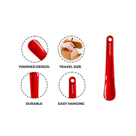 Footfoyer Long shoehorn that is comfortable to wear and has a handle is ideal for both men and women (Green)