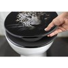 18-Inch Black Elongated Toilet Seat With Leopard Print