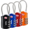 TSA Luggage Locks, [Multi Color] [4 Packs]Diyife 3-Digit Security Padlock,