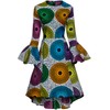 SHENBOLEN Women African Print Dresses Autumn and Winter Long Sleeves Ankara Dress(Large,C)