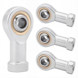 Pack of 4 Joint Head Bearings Spherical Bearing Internal Thread Self-Lubricating Joint Head Uniball Joint Bearing for Spherical Sliding Rod Ends (M6)