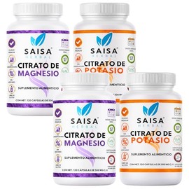 Citrato De Magnesio  Citrato De Potasio  240 Cápsulas Cu  Saisa Herbal  Suplemento Alimenticio Calidad Premium                                        