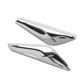 Side Vent Fenders, Riloer 2pcs Chrome ABS Car Front Side Fender Trim Finishers for BMVV X3 X4 F25 F26 2015-2018, 51117338569 51117338570