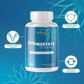 Pelican Vitamins Zen Prostate Defense- Prostate Support- 2 Bottles- 120 Capsules