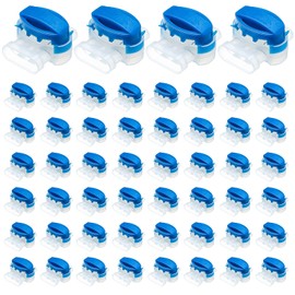 3 Way Wire Connectors Locks Electrical IDC 314-box Wire Connectors Self-Stripping Pigtail for 22-14 AWG Cables Robotic Lawn Mowers Irrigation Applications (60 Pieces)