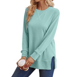 Saloogoe Sweatshirt for Women Soft Long Sleeve Shirts Pullover Womens Tops 2025 Active Long Sleeve Tops XL