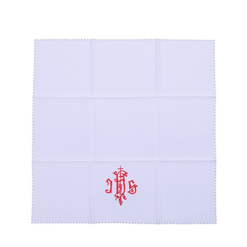 Blessume Church Altar Cover Square IHS Embroidery Cloth Corporal