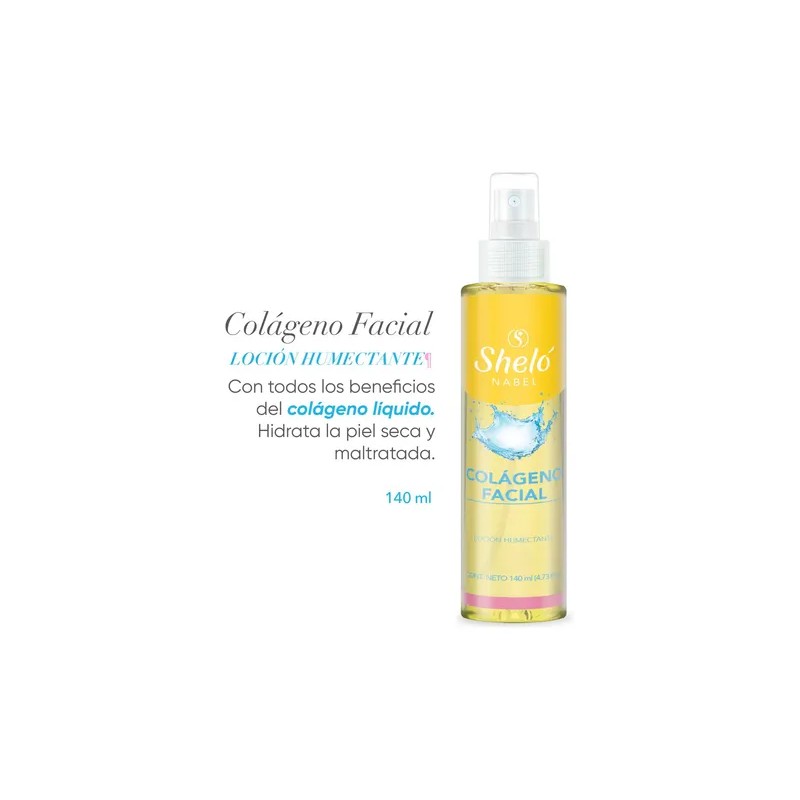 Sheló Nabel Loción Facial Con Colágeno, Hidratación Y Elasti