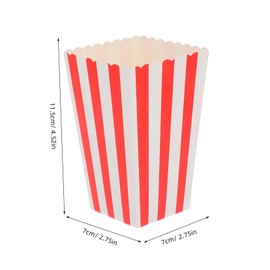 ULTECHNOVO 36pcs Striped Popcorn Boxes Popcorn Buckets for Parties Home Movie and Carnival Decor Vibrant Design Holders for Enjoyable Celebrations