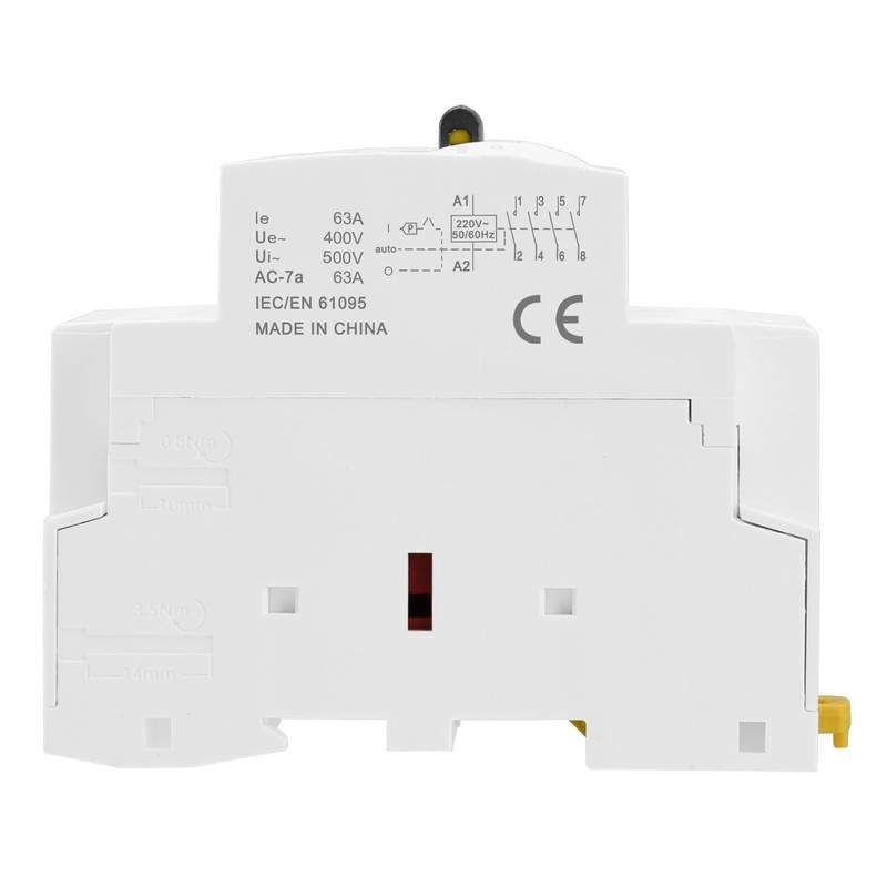 Heschen Modular Household AC Contactor, CT1-63M/40, 63A, 4 Pole, 4NO,