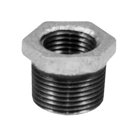 PlumberStop - 5 X 4 GALVANIZED HEX. BUSHING, Galvanzied Steel Malleable Pipe Fittings, Steel For Heating Industrial Residential Commerical Plumbing