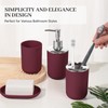 Bathroom Accessory Set, 4 Pcs Plastic Bathroom Set Include Soap