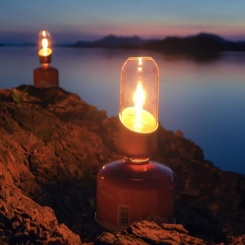 Fire-Maple キャンプランタン ガスランタン 明るい キャンドル風 コンパクト 雰囲気 オレンジガスランタン キャンプ 登山