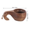 Wooden Coffee Cup with Handle Comfortable Grip Rustic Decorative Milk